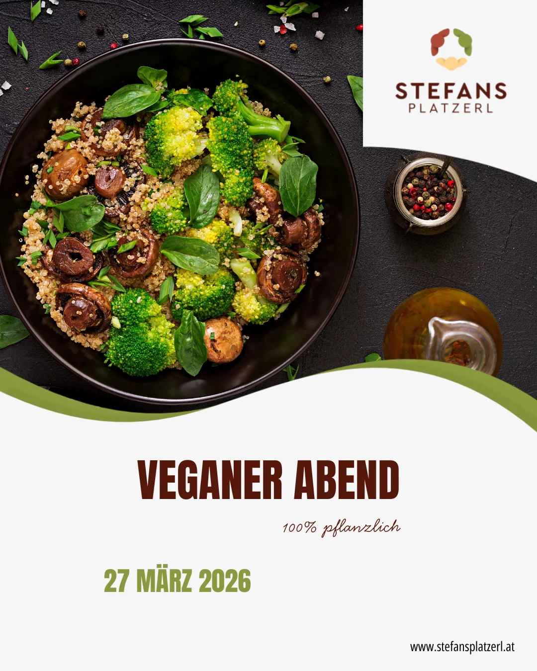 Social Media Template Veganer Abend